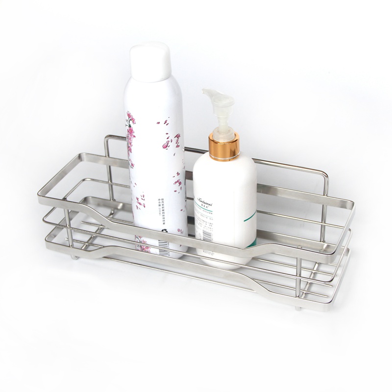 2 Pack Silver Adhesive Shower Organizer