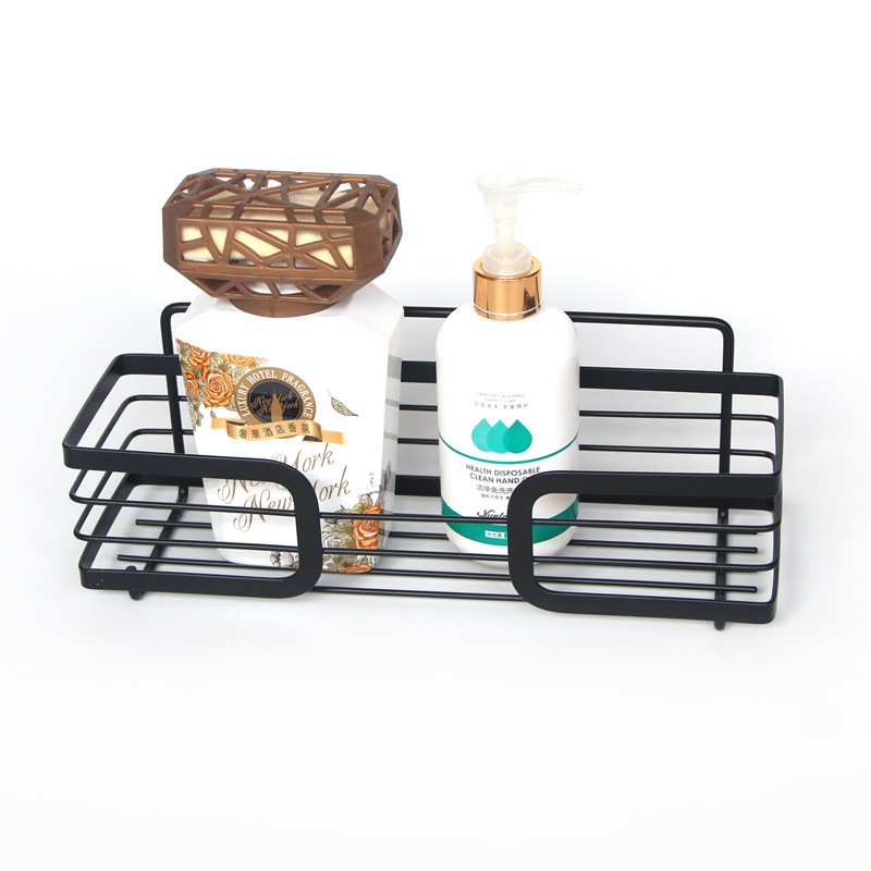 black adhesive shower organizer 